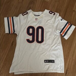 Nike White and Orange Sports Jersey